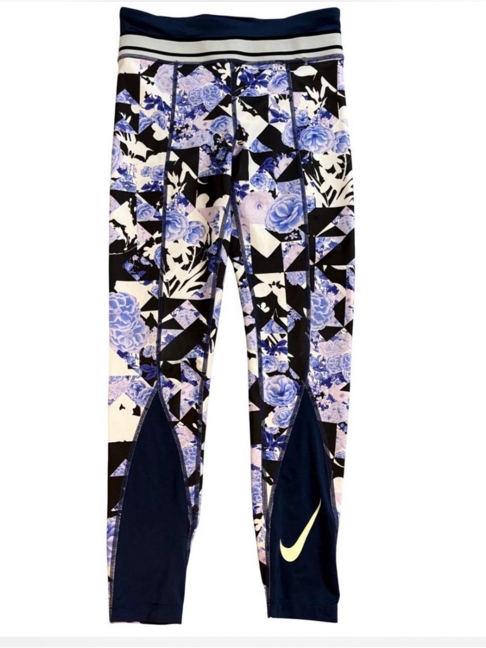 Nike Women’s Floral Geo Leggings - Navy, Purple, Black